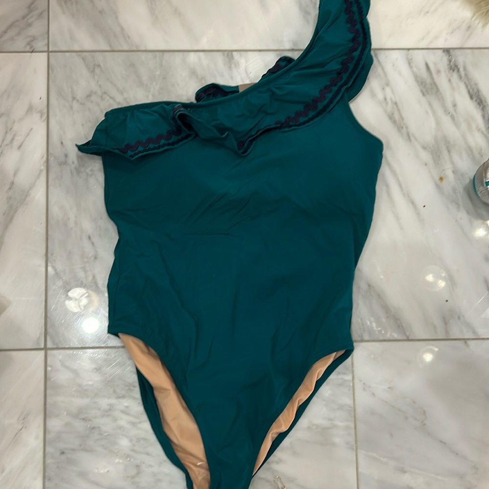 NWT J Crew one shoulder bathing suit
